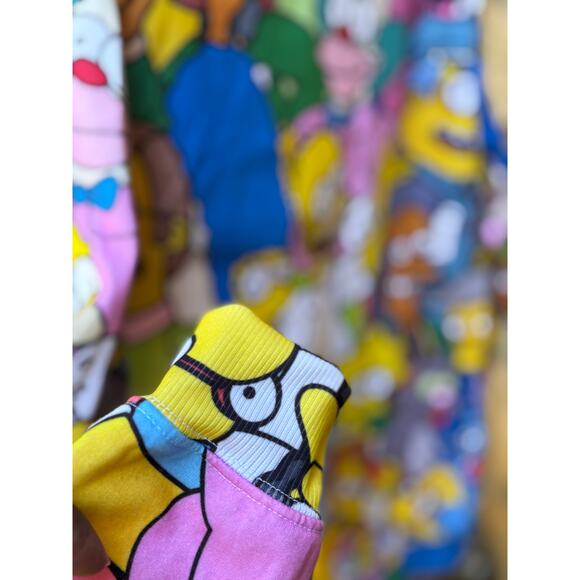 The Simpsons All Over Print Sweatshirt Crewneck Unisex Colorful Cartoon Graphic - Picture 5 of 6